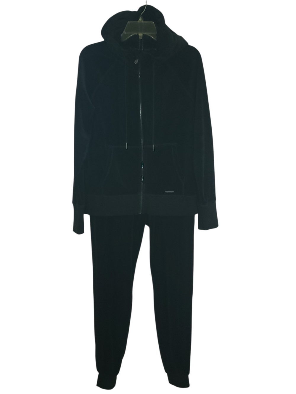 Calvin Klein Black Velour Hoodie & Jogger Set